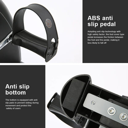 Mini Exercise Bike – Under Desk Pedal Exerciser for Arms & Legs, Adjustable Resistance, Foldable Compact Design