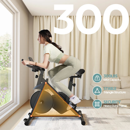 Magnetic Exercise Bike – Adjustable Resistance Ergometer with LCD Display, Quiet Belt Drive, and 100kg Capacity