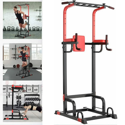Power Tower Pull-Up Bar Station – Adjustable Dip Station & Multi-Function Strength Training Equipment (440 lbs Capacity)