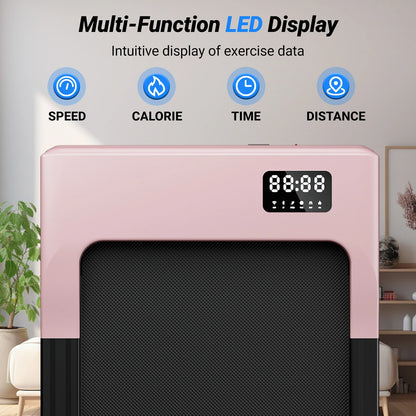 Walking Pad Treadmill – 2-in-1 Portable Under Desk Treadmill with Remote Control, LED Display, and Quiet 2.5HP Motor