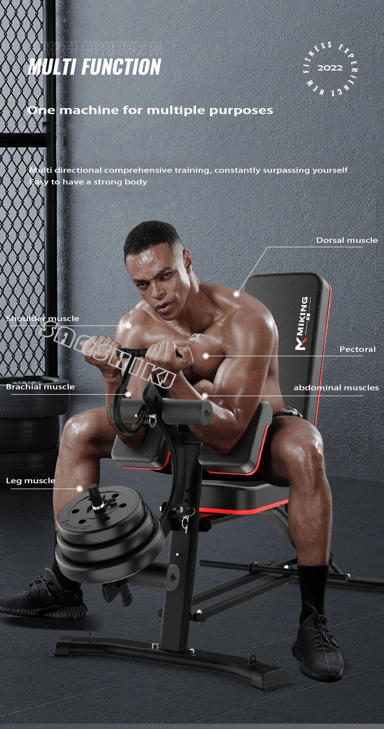 Multi-Function Weightlifting Bench – Adjustable Fitness Bench for Dumbbell Training, Roman Chair, and Core Workouts