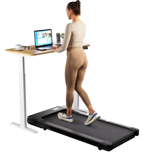 Walking Pad Treadmill – 2-in-1 Portable Under Desk Treadmill with Remote Control, LED Display, and Quiet 2.5HP Motor