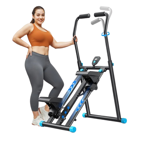 Stair Stepper Machine – Compact Folding Vertical Climber with Extended Step Range, Adjustable Resistance, and LCD Display