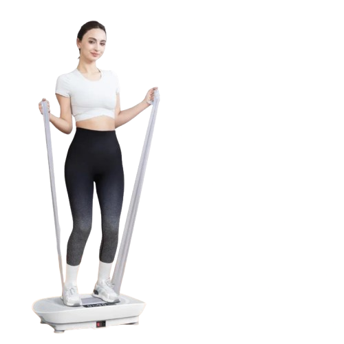 Whole Body Vibration Plate – Power Fitness Platform with Remote, 10 Speed Levels & Resistance Bands