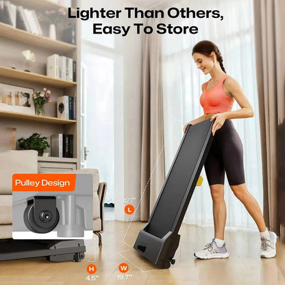 Walking Pad Treadmill – Compact Under-Desk Treadmill with 9% Incline, LED Display & Remote Control
