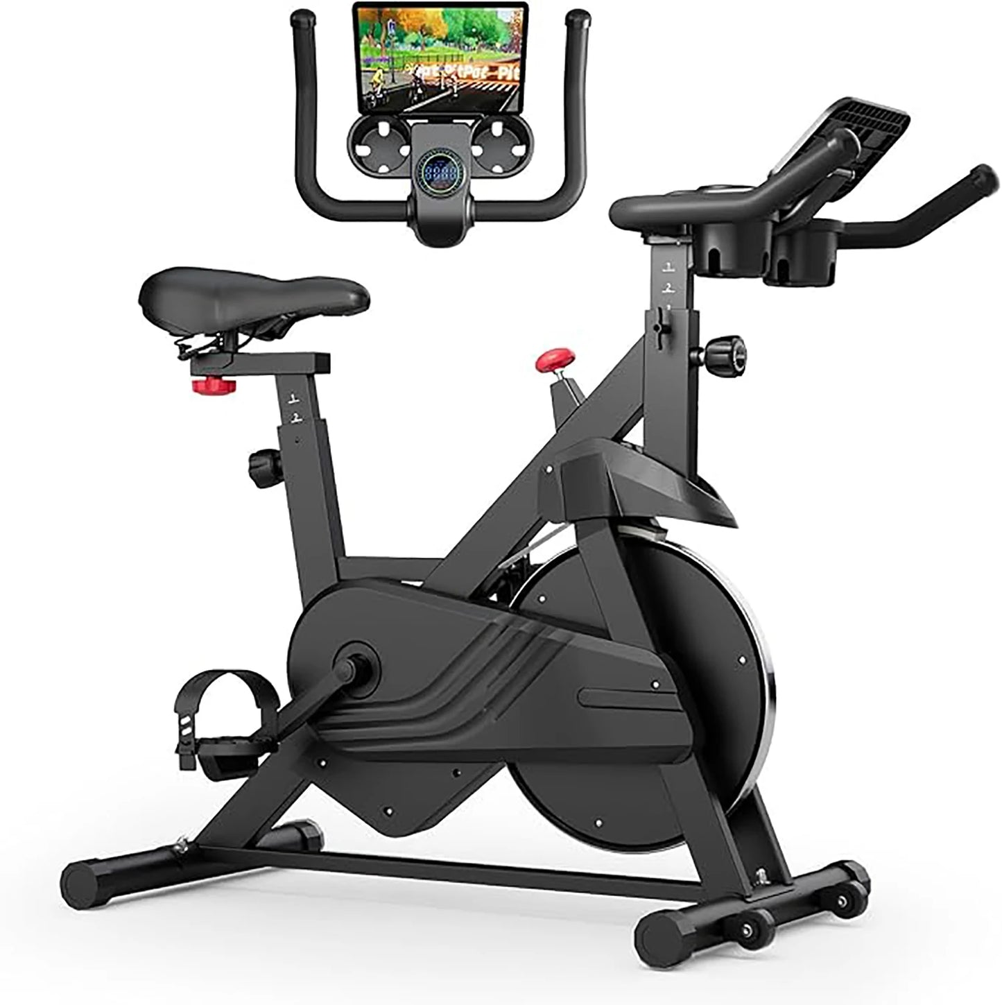 Magnetic Exercise Bike – Adjustable Resistance Ergometer with LCD Display, Quiet Belt Drive, and 100kg Capacity