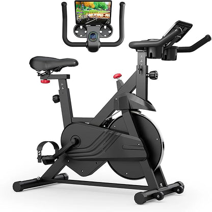 Magnetic Exercise Bike – Adjustable Resistance Ergometer with LCD Display, Quiet Belt Drive, and 100kg Capacity