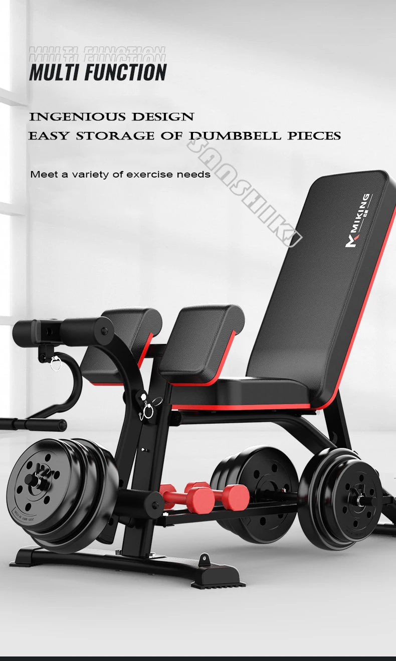 Multi-Function Weightlifting Bench – Adjustable Fitness Bench for Dumbbell Training, Roman Chair, and Core Workouts