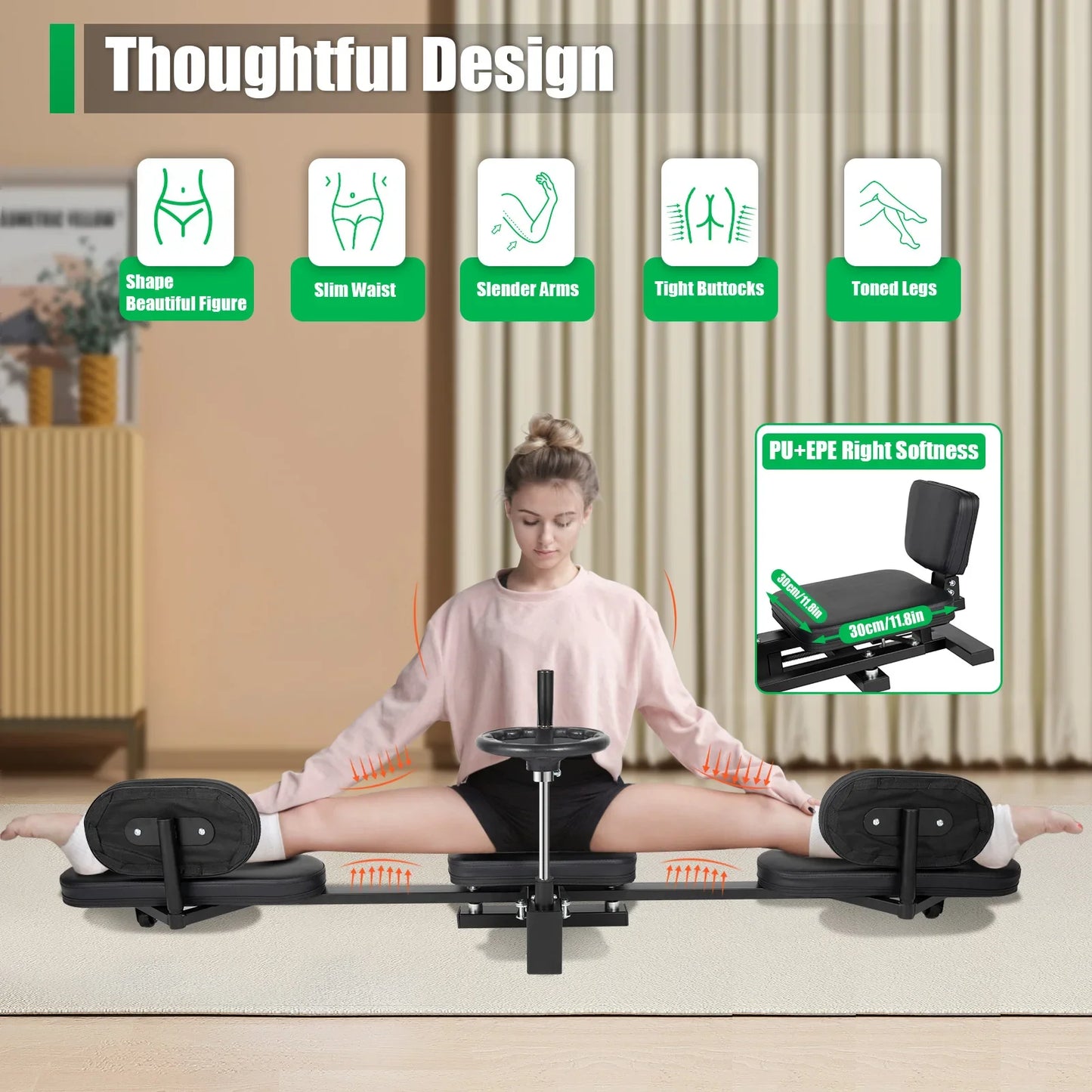 Leg Stretching Machine – 3-Bar Flexibility Trainer for Ballet, Yoga, and Home Fitness (1.6m Extended Length)