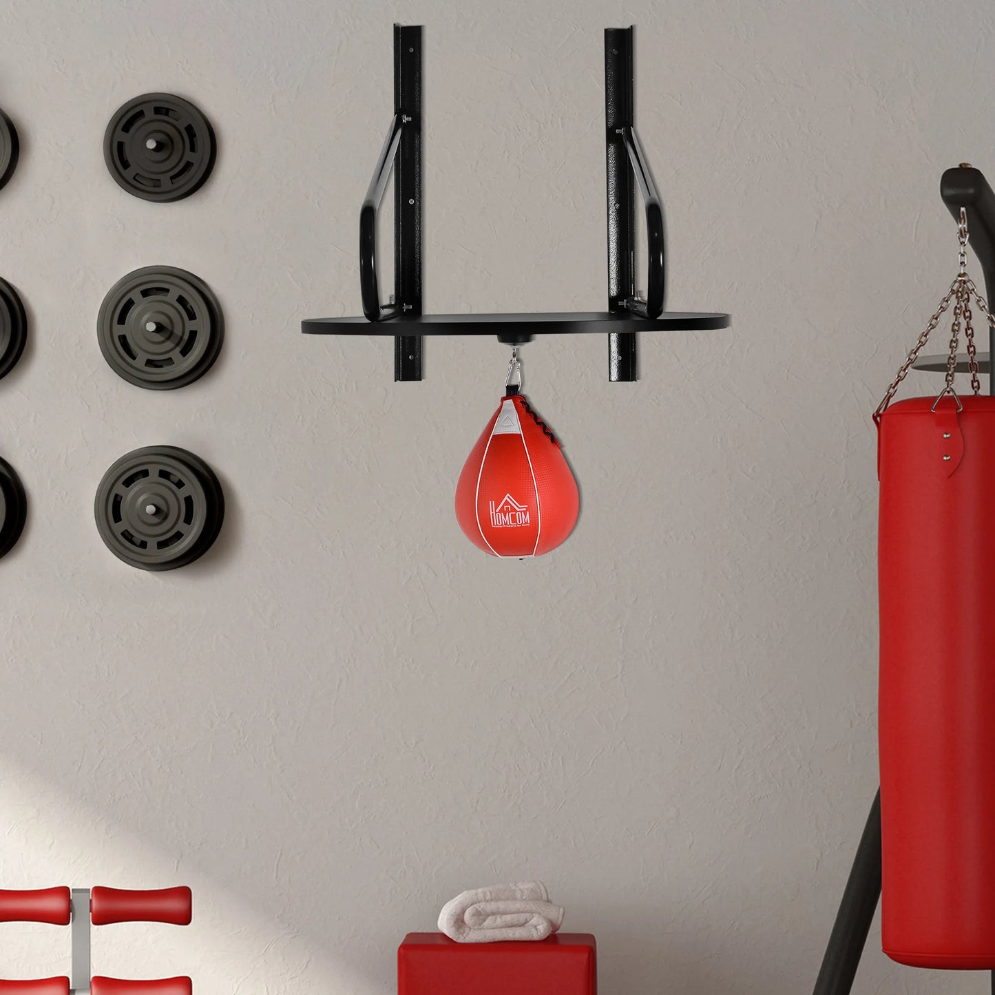 Wall-Mounted Boxing Ball with Adjustable Platform – Speed & Agility Training for Home or Gym