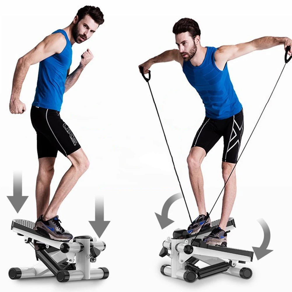 Mini Twist Stepper – Compact Pedal Stepper with Resistance Bands, LED Display, and 120kg Capacity