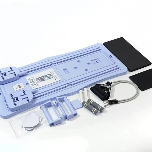 Abdominal Exercise Board – 4-in-1 Core Trainer with Ab Wheel, Push-Up Bars, Resistance Bands, and Timer