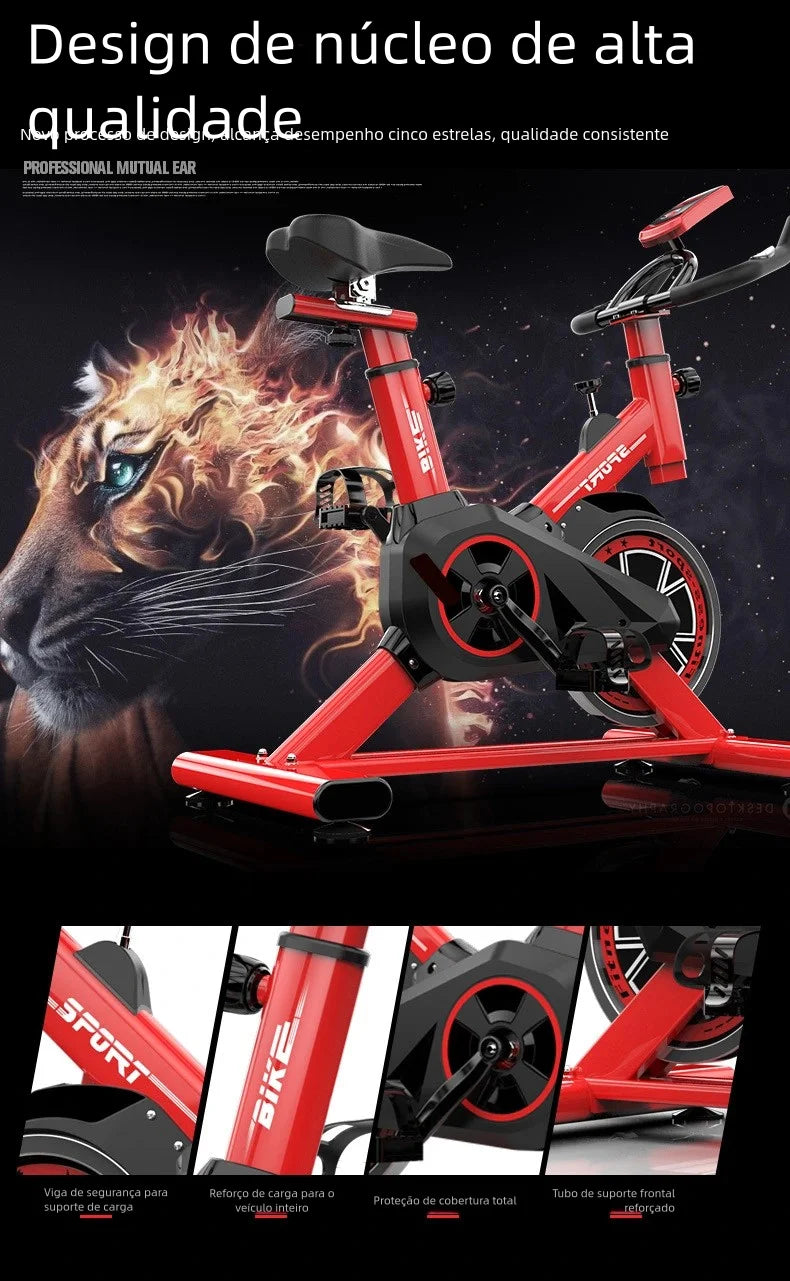 Professional Spinning Exercise Bike – Ergometric Indoor Fitness Bicycle with Adjustable Resistance & LCD Monitor (265 lbs Capacity)