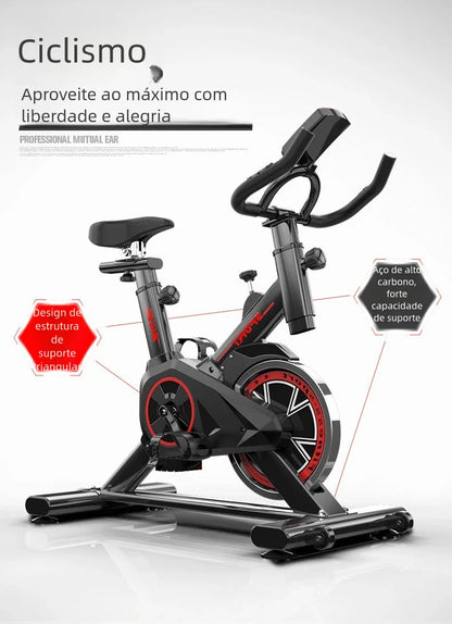 Professional Spinning Exercise Bike – Ergometric Indoor Fitness Bicycle with Adjustable Resistance & LCD Monitor (265 lbs Capacity)
