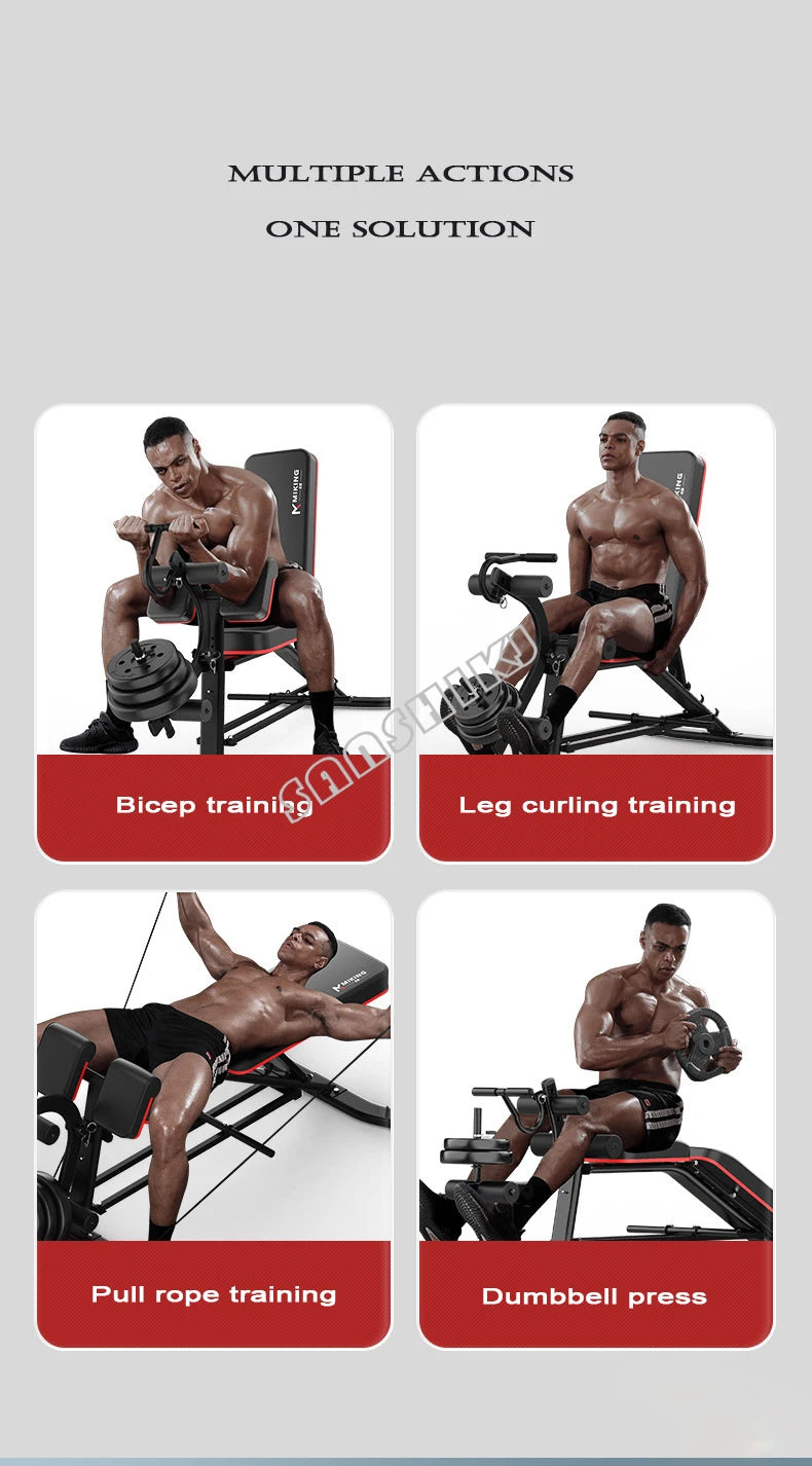 Multi-Function Weightlifting Bench – Adjustable Fitness Bench for Dumbbell Training, Roman Chair, and Core Workouts
