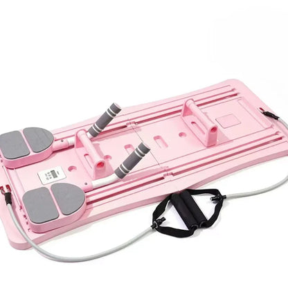 Abdominal Exercise Board – 4-in-1 Core Trainer with Ab Wheel, Push-Up Bars, Resistance Bands, and Timer