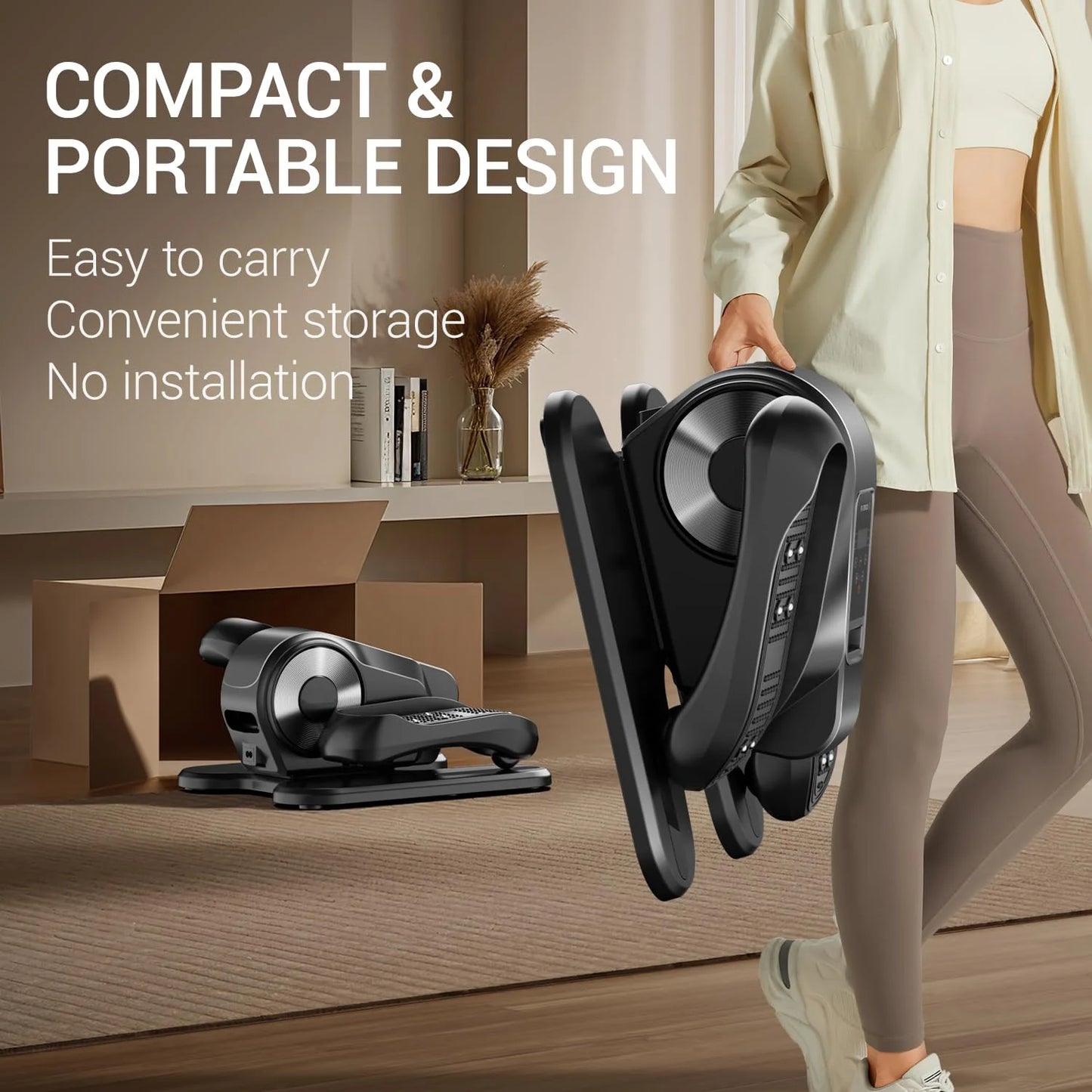 Mini Elliptical Cross Trainer – Compact Under-Desk Cardio Machine for Home and Office