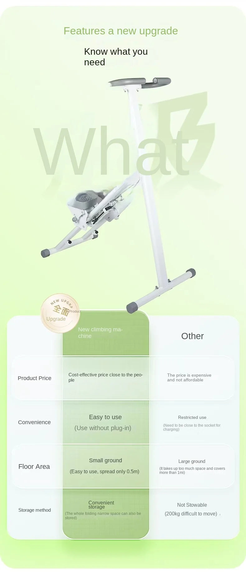 Multi-Functional Vertical Climber – Compact Home Mountaineering Cardio & Fat-Burning Trainer