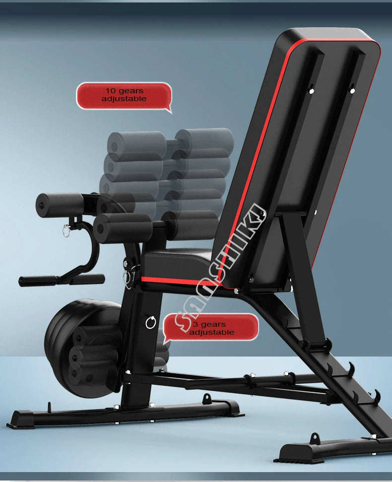 Multi-Function Weightlifting Bench – Adjustable Fitness Bench for Dumbbell Training, Roman Chair, and Core Workouts