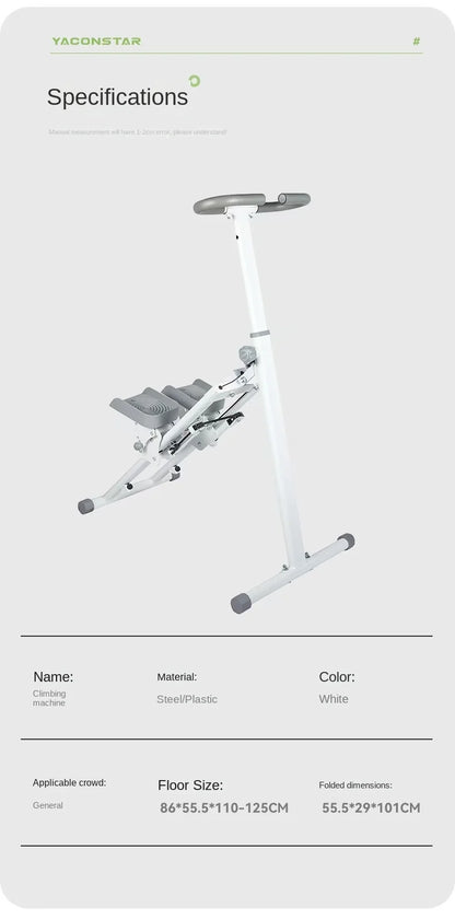 Multi-Functional Vertical Climber – Compact Home Mountaineering Cardio & Fat-Burning Trainer